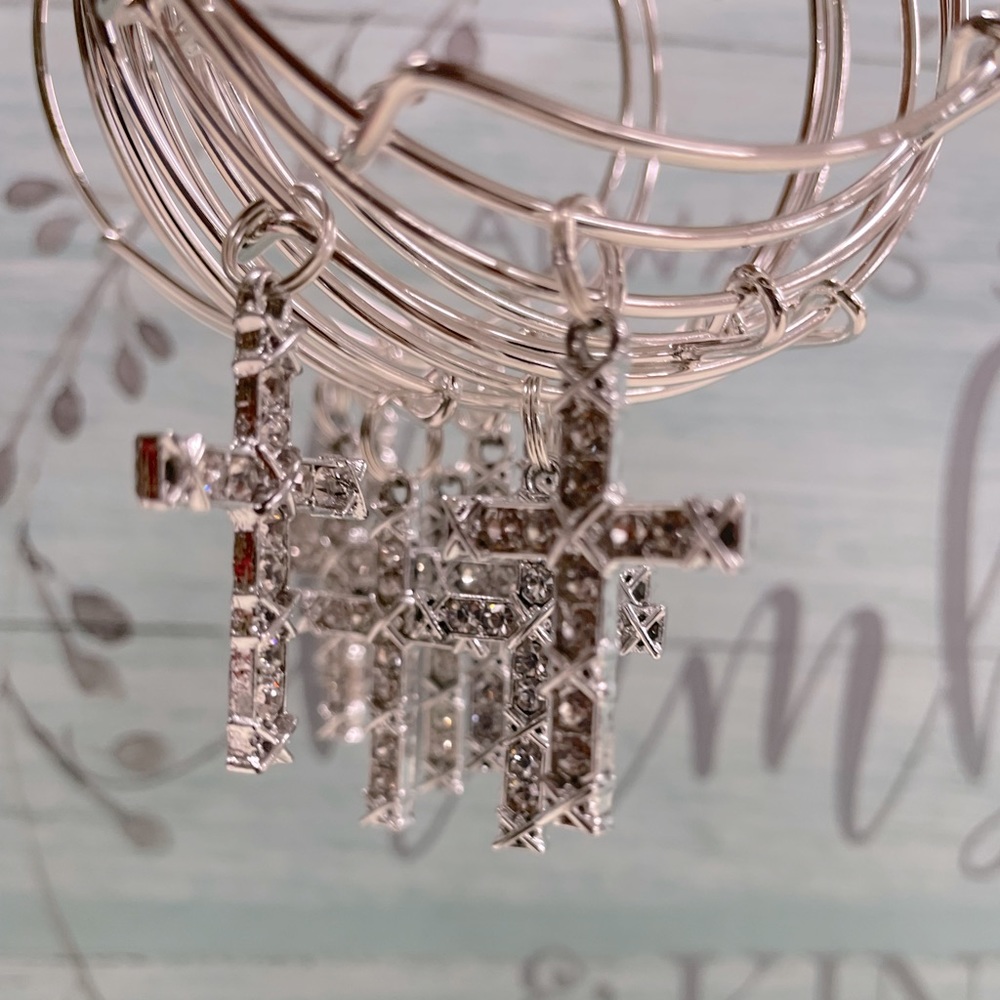 Handmade Diamond Cross Bangle’s by CMJ✨ - Picture 3 of 5